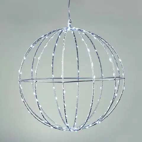Venkovní dekorace ACA Lighting Vánoční LED venkovní koule 240 led 40cm studená bílá X0624024226