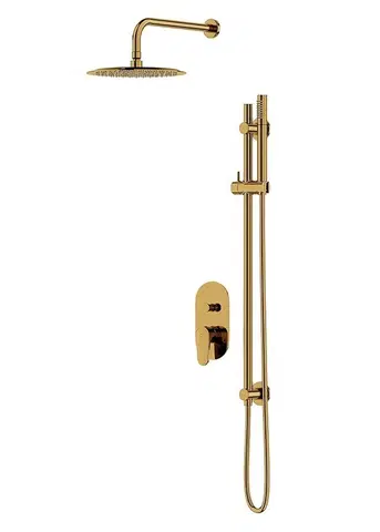 Sprchy a sprchové panely CERSANIT SET B262 podomítkový set INVERTO s vanovou/ sprchovou baterií, zlatá S952-007