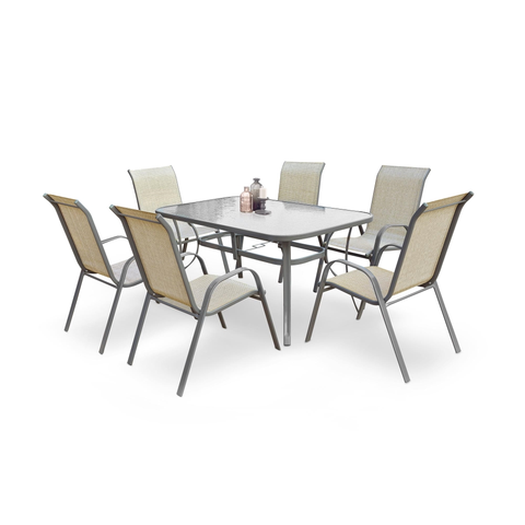 Jídelní stoly Zahradní stůl DUBRIS, tmavě šedá