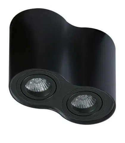 Moderní bodová svítidla Stropní bodové přisazené svítidlo AZzardo Bross 2 black/black AZ2136 GU10 2x50W IP20 17cm černé